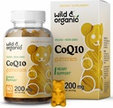 Wild & Organic CoQ10 Gumies - Vegan CoQ10 200mg Antioksidant dodatek z Ubikinon - Naravna energija in fokus Gumies s koencim Q10-60 Non-GMO pektin žvečilni