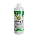 Silver Lining zelišča Umirjanje olje za konje – Vse naravno Eterično olje mešanica s kokosovim oljem – Pomaga sprostiti zaskrbljene, nemirno in visoko strung konji – 8 oz