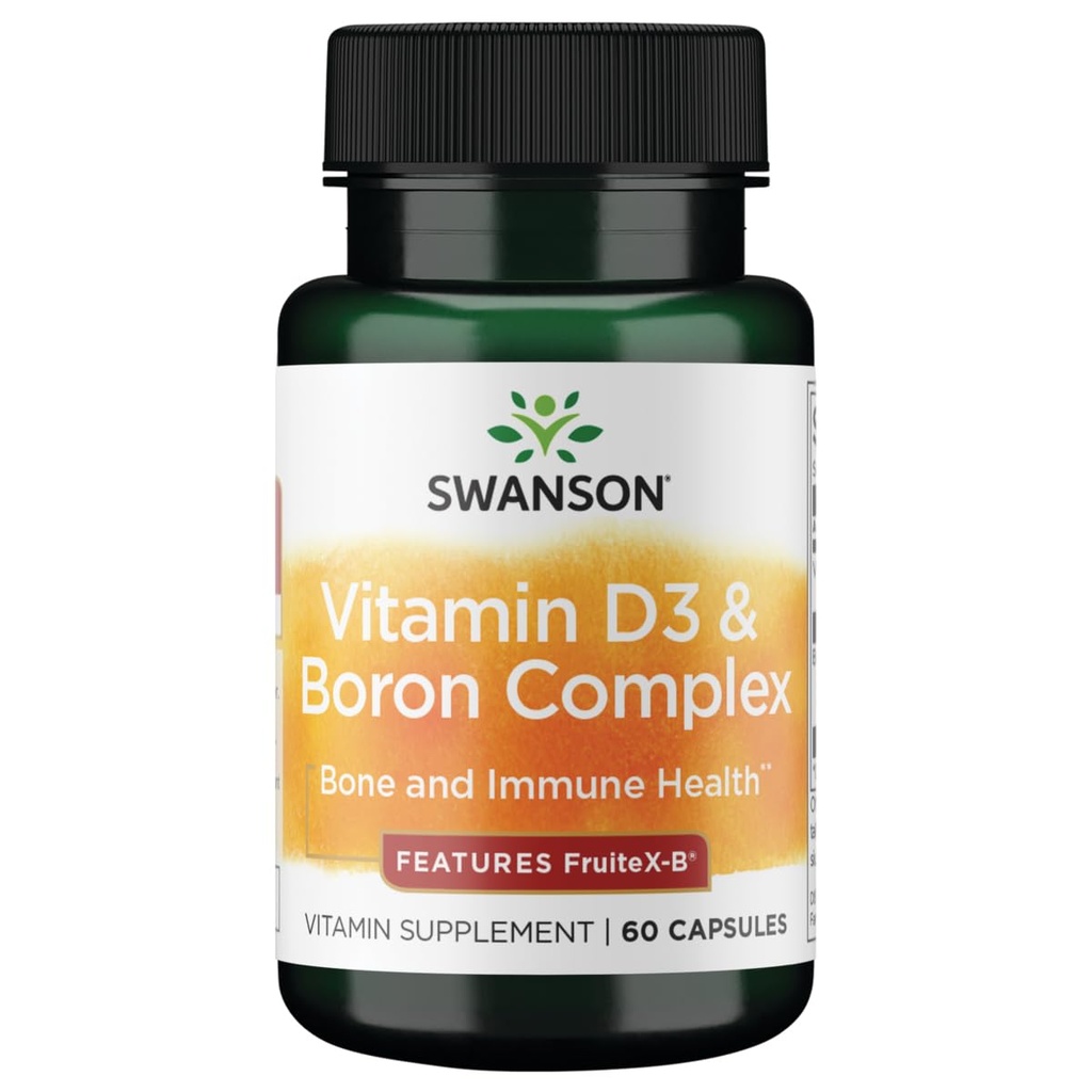 Swanson Vitamin D in Boron 60 kapsul