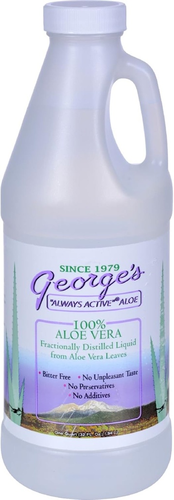 Georges Aloe Vera - Bitter Free - Brez konzervansov - 100 Odstotek Aloe Vera - 32 fl oz (Pack of 4)
