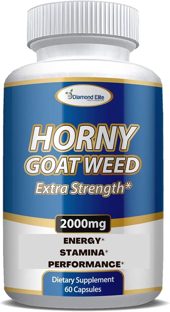 Ekstra moč Horny Kozji ekstrakt - energija, zmogljivost, in Stamina Booster- z Maca, L-Arginin, Tongkat Ali za moške in ženske - 60 kapsul
