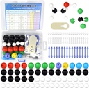 136pcs Organska kemija Molekularni model Komplet za učence in učitelje Anorganska in organska akademska kemija Izobraževanje 59 Atoms & 76 Povezave Veznice & 1 Link Atoms Odstranjevalec