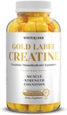 Hinterland Verlag Gold Label Kreatin Monohidrat Gumies za moč, Muscle Building, Brain Health Supplement, 5g na Serving, 150 Gummies (30 Servings).