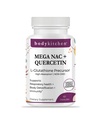 Kuhinja telesa Mega NAC (N-Acetil Cysteine) 600 mg z zdravilom Quercetin, podpira zdravje dihal in imunske funkcije ter spodbuja razstrupljanje jeter in ledvic, Veggie Caps (Pack po 1)