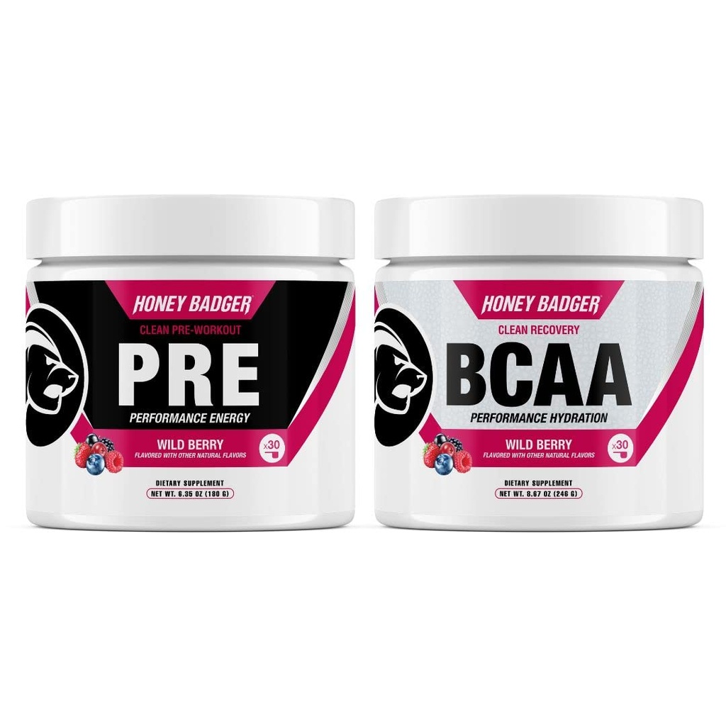 Medeni jazbec Pre Workout Powder & BCAA Aminokisline Powder Bundele 