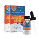 Hyalogic Synthovial Seven Tekoča hialuronska kislina – Veganski peroralni sklep & Kožna dopolnilo, Visoka molekulska masa, Čista Hydration Podpora, 1 oz (2 paket)