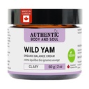 Verodostojna organska krema za divje Yam root balansiranje za ženske s premijskimi zeliščnimi botaniki, Yam krema, Wild Yam nego kože, Vse sestavine Certified Vegan (VEGAN Clary Mešanica)