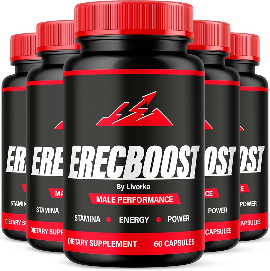 (5 pakiranj) erecboost kapsule, vse naravne napredne formule, 300 kapsul