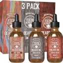 Viking Revolution Beard Oil za moške 3 Pack - Naravni moški Beard Oil Variety Set 2 - Sandalwood, Neoporečni in Bay Rum Scents - Beard conditioning in vlaženje za zdravo brado (3 Pack, 1oz)