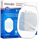 Transparentni film Oblačenje 4" x 4.75" (10 Pack) - Vodoodporni adhezivni Rane Bandages za post-kirurški tuš, IV Shield, Tattoo Aftercare, Jasno dihanje obleko obliži s HEALQU