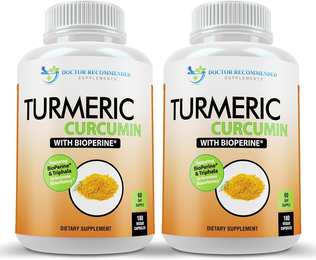Kurkumin dodatek - 2250mg/d - Veggie Caps - 95% Curcuminoidi s črno papriko ekstrakt (Bioperine) - 750mg Kapsule - 100% Organski - Najmočnejši Kurkumi (Pack of 2)