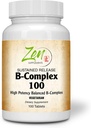 Popolna B-kompleks vitamin dodatek - B dodatek vitamina kompleks s folno kislino, Biotin, Inositol - za imuno-kardio zdravje, energijska presnova - 100 tablet trajnega sproščanja