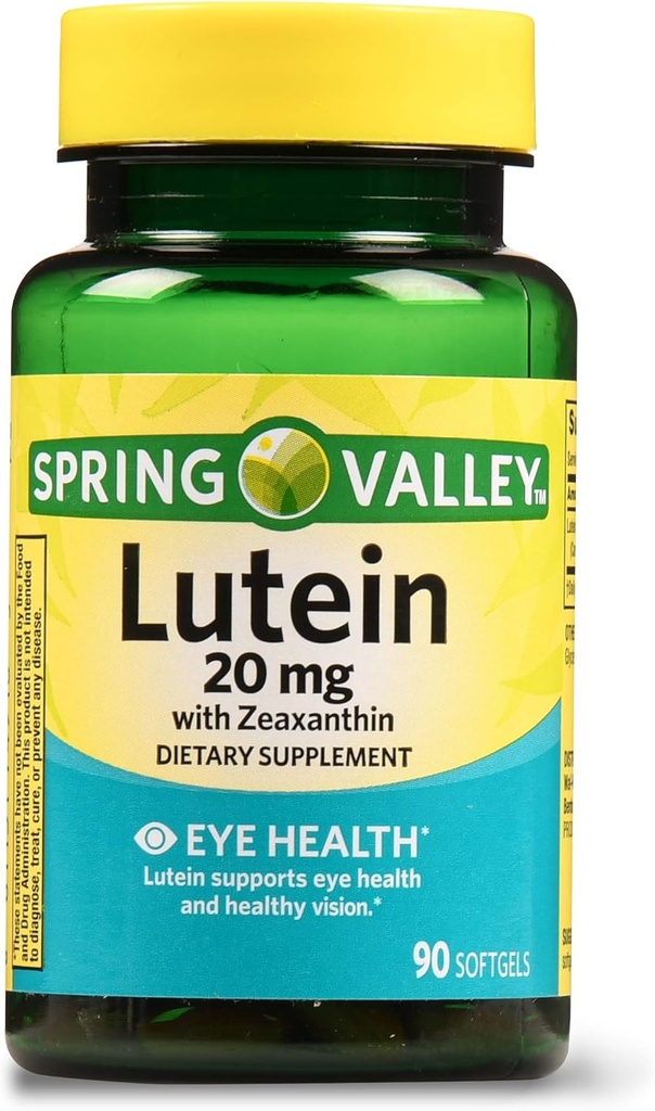 Spring Valley Lutein z Zeaksantin prehransko dopolnilo, 20 mg, 90 Število