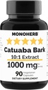 MONOHERB Catuaba Bark Extract 1000 mg - 90 vegetarijanskih kapsul