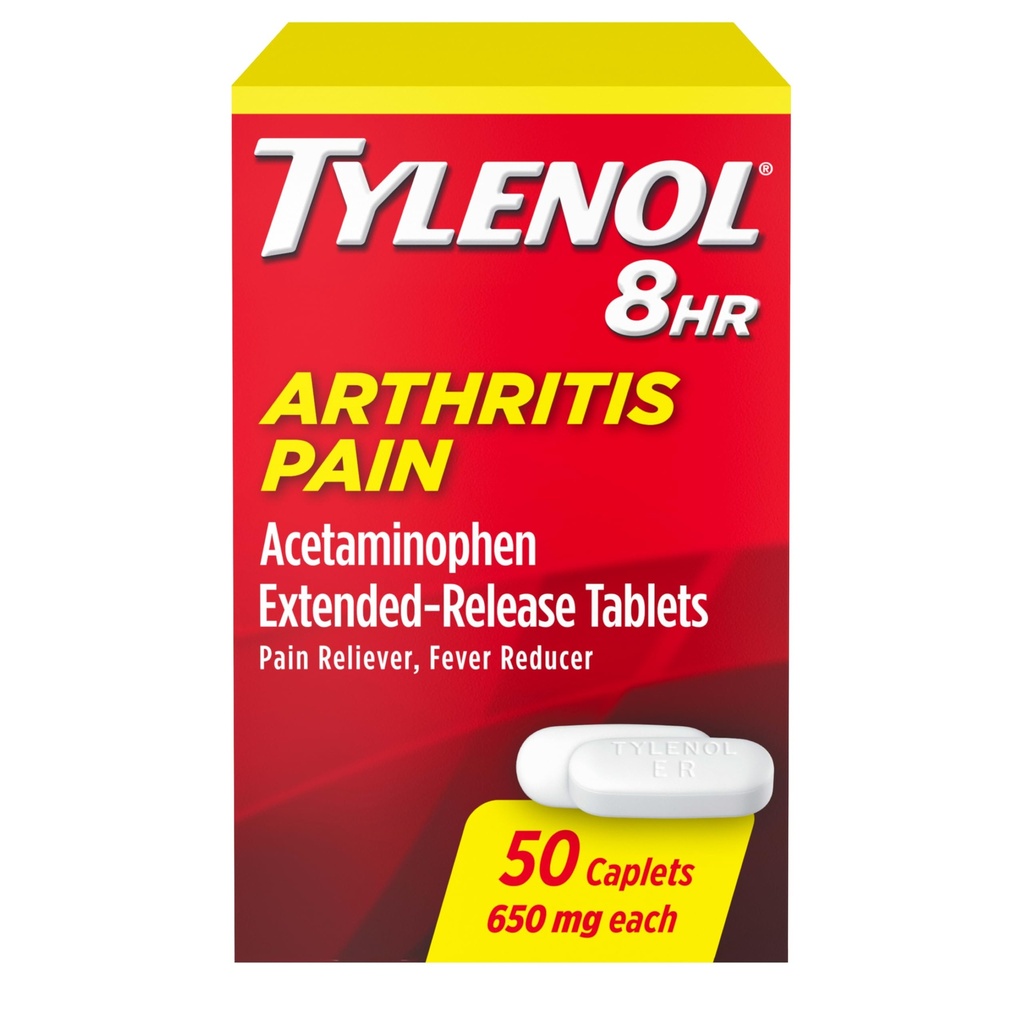 Tilenol 8 ur Artritis bolečine Relief razširjene tablete, 650 mg acetatfen, skupne bolečine Reliever & zvišana telesna temperatura zdravilo, oralna bolečina Reliever za artritis in bolečine v sklepih, 50 število