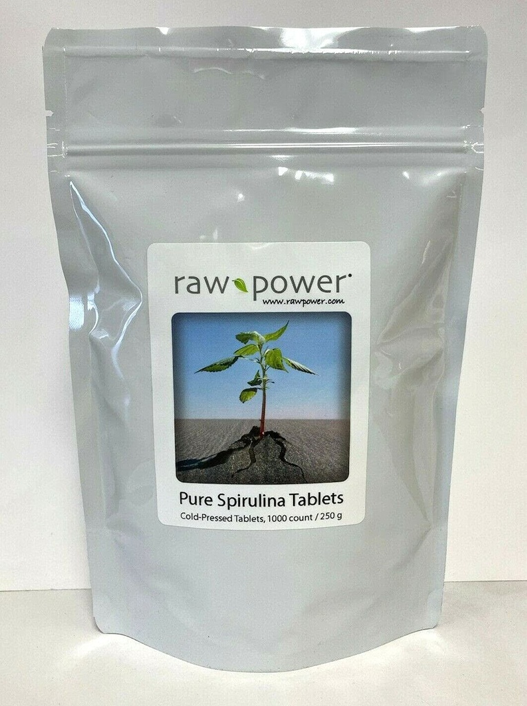 Spirulina tablete, 1000 Count, 250mg vsak, (250 Grams / 8,8 oz) 100% Čist, surov, organski, hladno pripravljen