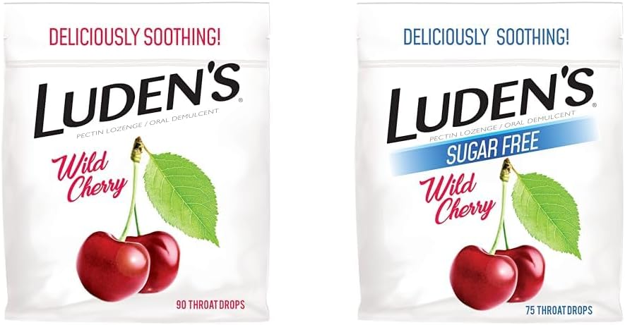 Ludens Divje češnjevo grlo kapljice, 90 Count & Sugar Free Divje češnjevo grlo kapljice, 75 Count Bundle