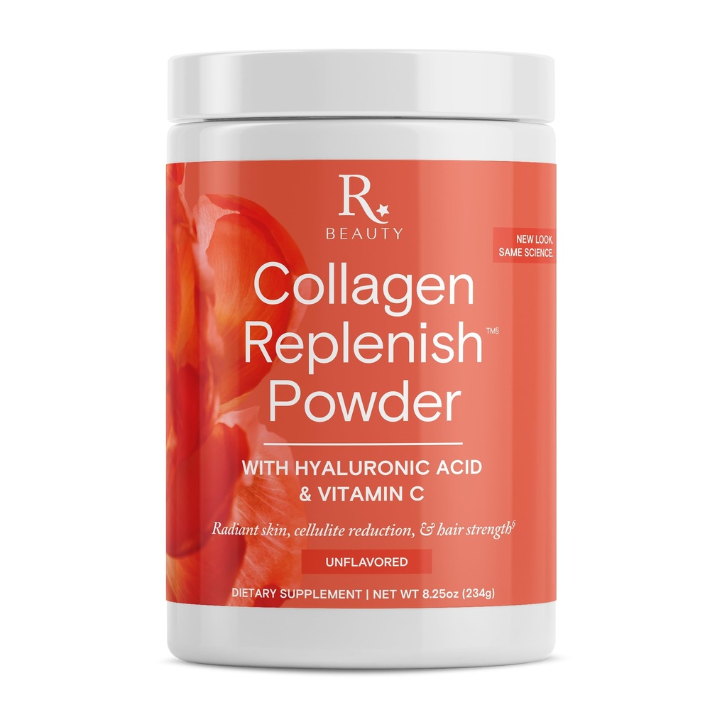 Rezerva Beauty Collagen Replenish Powder - Brez okusa Kolagen za Radiant kožo in rast las - Mešanice enostavno v tekoči ali smoothie - 8.25 oz