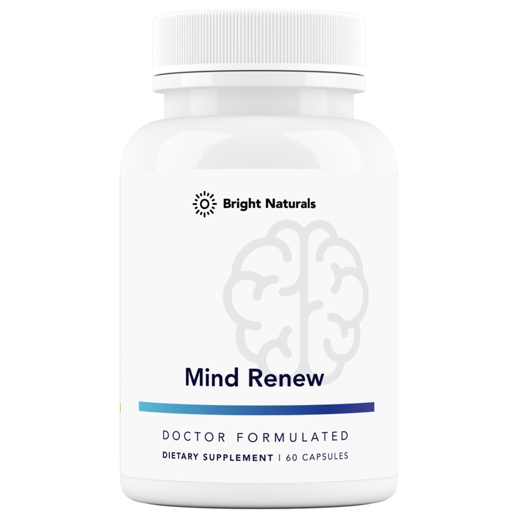 Mind Renew - Izdelano v ZDA - Možganski dodatek za spomin in fokus - Podpora Vitalnost in energijo, 60 Kapsule