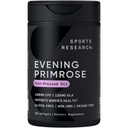 Sports Research® Evening Primrose Oil 1300mg, 120 kapsul - 10% GLA, Cold-Presed, Gluten & Soy Free