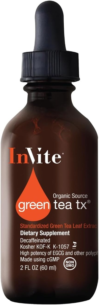 Povabimo Zdravje Zeleni čaj Tx® - Podpira Imunsko zdravje - Združuje izvleček zelenega čaja in vitamin C - Ena kapljica ima antioksidant moč do dveh skodelic zelenega čaja - 2 fluid ounce