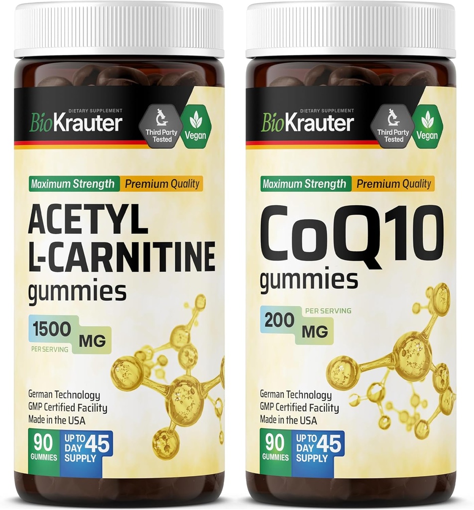 BIO KRAUTER Acetil L-karnitin 90 gumijev in CoQ10 90
