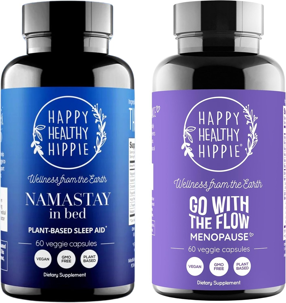 Happy Healthy Hipie Pojdi z Flow Menopause podporo in naravni spanja dodatek