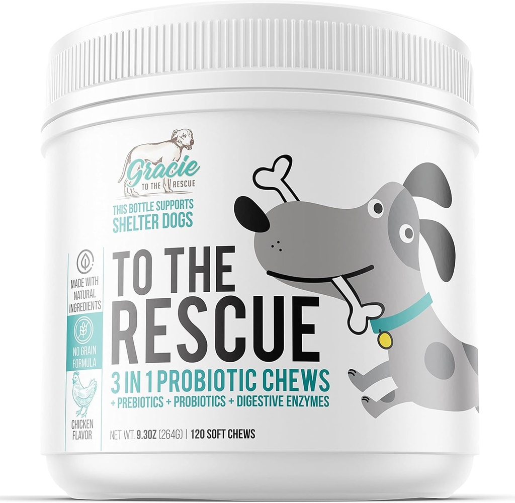 Probiotični žveči za pse, podpora Prebavno zdravje, Probiotiki za pse in prebavni encimi, Probiotični žveči za pse, Probiotični psi, Puppy probiotik, Probiotiki za hišne živali za pse - 120 Mehki žveči