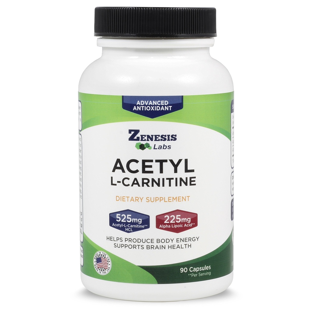 Zenesis Labs Acetil L-karnitin z alfa lipoično kislino - 90 kapsul
