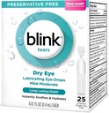 Mežika Solze Lubrikativne kapljice za oči Blago-Zmerno suho oko .01 Fl Oz 25 Število