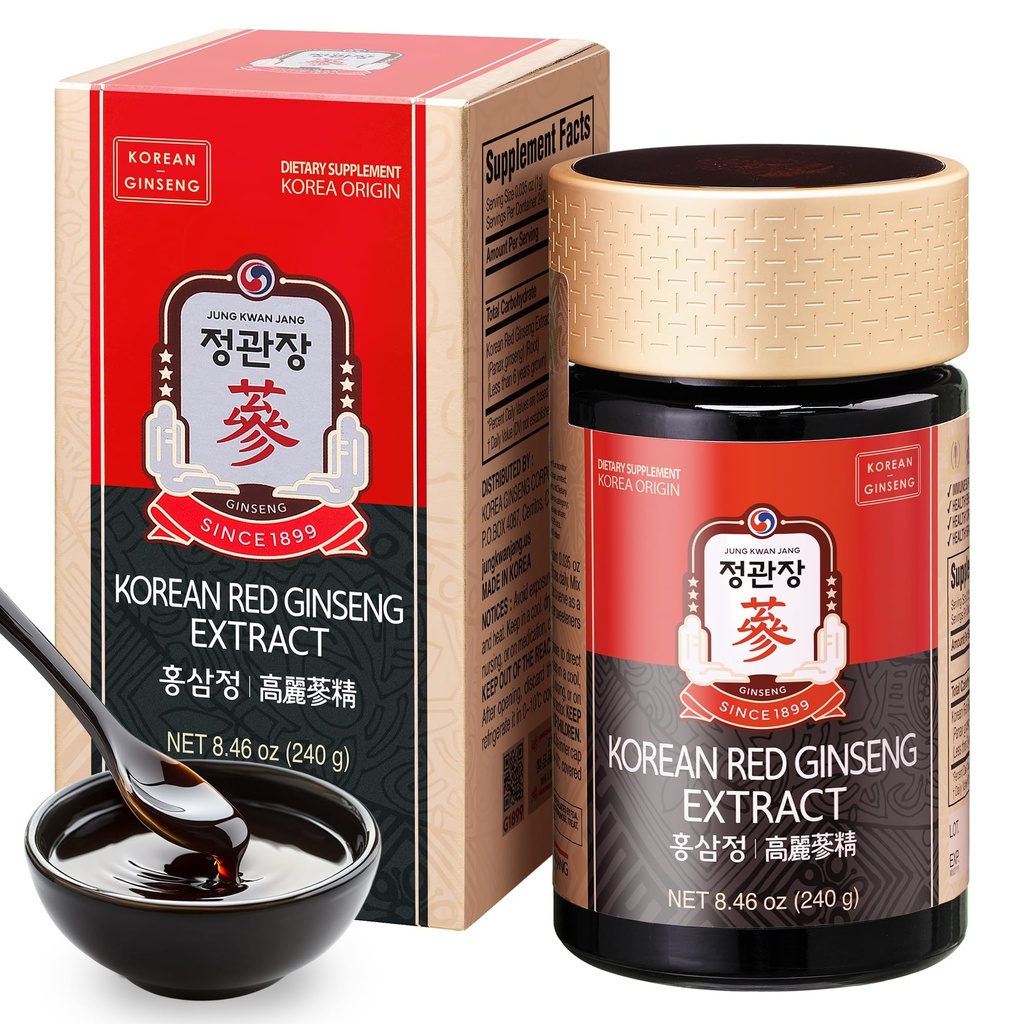 CheongKwanJang [korejska rdeča Panax Ginseng Extract Dodatna moč, Energy Boost, Performance, Boost Imunski sistem, Stamina, krvni obtok in podpora duševnega zdravja, Spomin, Produktivnost - 240g