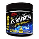 AMMO ® Energy ReloadsTM Pre Workout Powder - 300mg kofein Zero Sugar Vital Aminos in elektroliti Brez umetnih arom ali barv (Berry Blast)