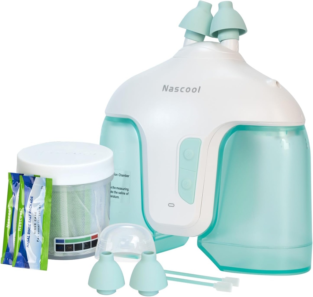 Električni Nasal namakalni sistem s 50 Sol paketi, 2 Načini Čiščenje nos z samo čiščenje in zbiranje odpadkov Funkcija za Sinus Relief Runny Nose, Nasal Congestion, Srbenje nos (zelen)