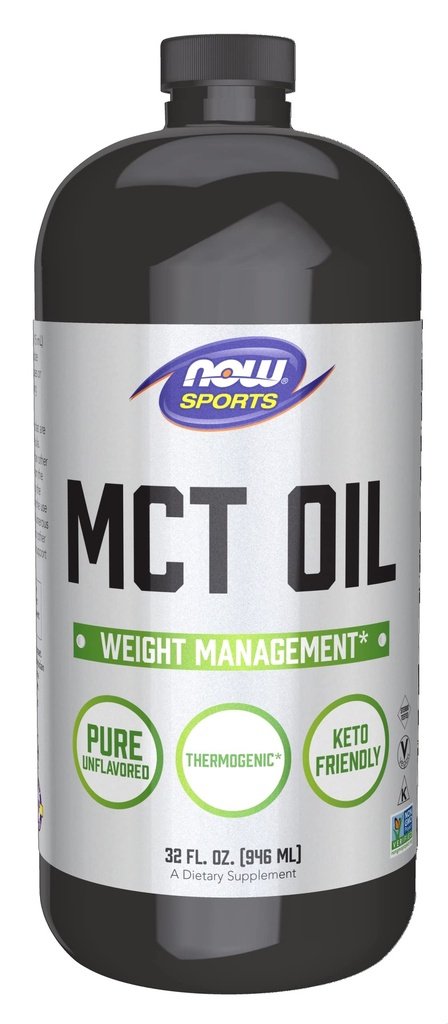 NOW Foods Sports Nutrition, MCT (srednjeverižni trigliceridi) Olje 14 g, Upravljanje teže, Tekoči, 32-ounce