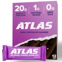 Atlas Bar – 20g beljakovine, 1g sladkor, 0g olja semen, 0g umetna sladila (temna čokolada mandljev, 12 števk)