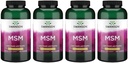 Swanson MSM - Essential Minerals Promocija mobilnosti in skupna zdravstvena podpora - Pomaga ohranjati zdravje povezanih tkiv, vključno s kartilažo, kolagen, & las - (240 Kapsule, 1000mg vsak) 4 pakiranje