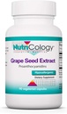 Nutrikologija Grozdne pipe - izvleček semena grozdja, proantocianidini, polifenoli, zeliščni dodatek, organski, 300 mg kapsule - 90 Število