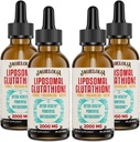 Liposomski glutation Liquid 2000MG – Antioksidant Detox dodatek za ženske in moške, staranje obramba, funkcija jeter in energija, s hialuronsko kislino + Aloe Vera + vitamin C, Natural & Vegan, 8 FL.OZ