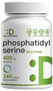 Fosfatidilserin dodatek, 400 mg Serviranje, 240 Kapsule – Soy Free Sončni lecitin Vir