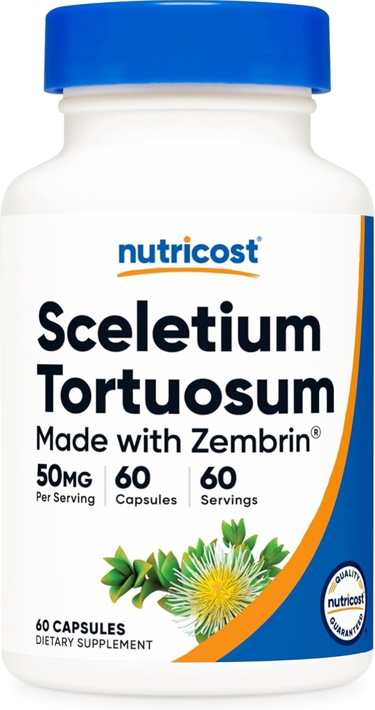Nutricost Zembrin (Sceletium Tortuosum) 60 kapsul (50 mg vsaka) - vegetarijanske kapsule, brez glutena