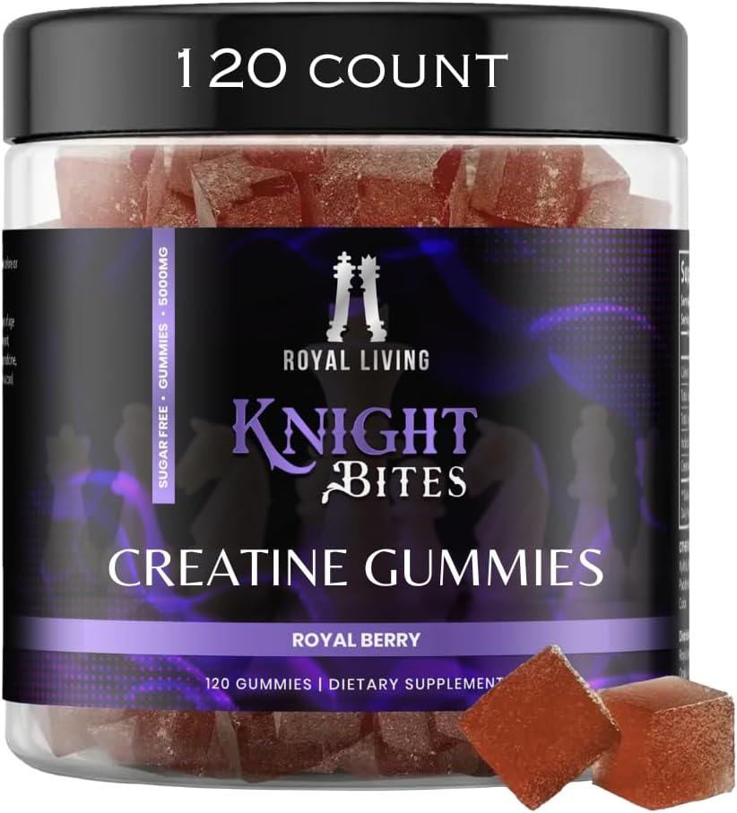 Brez sladkorja Kreatin Monohidrat Gumiji 5g za moške in ženske, Žvečilni Monohidrat za rast mišic in regeneracijo, Vegan, Mixberry Flavor, 120 Število