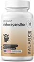 Certified Organic Ashwagandha 1600mg, 120 Veg kapsule - podpira spanje in uravnotežene ravni energije (120 Število (Pack of 1))