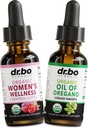 Hormonsko ravnovesje za ženske & Origano Oil Organic Tekočih kapljic - Ženski Wellness Organic Hormonal Balance & Menstrual Cramp Period Podpora - Oil of Origano kapljice Tinkture Extract Čisti razstrupitev