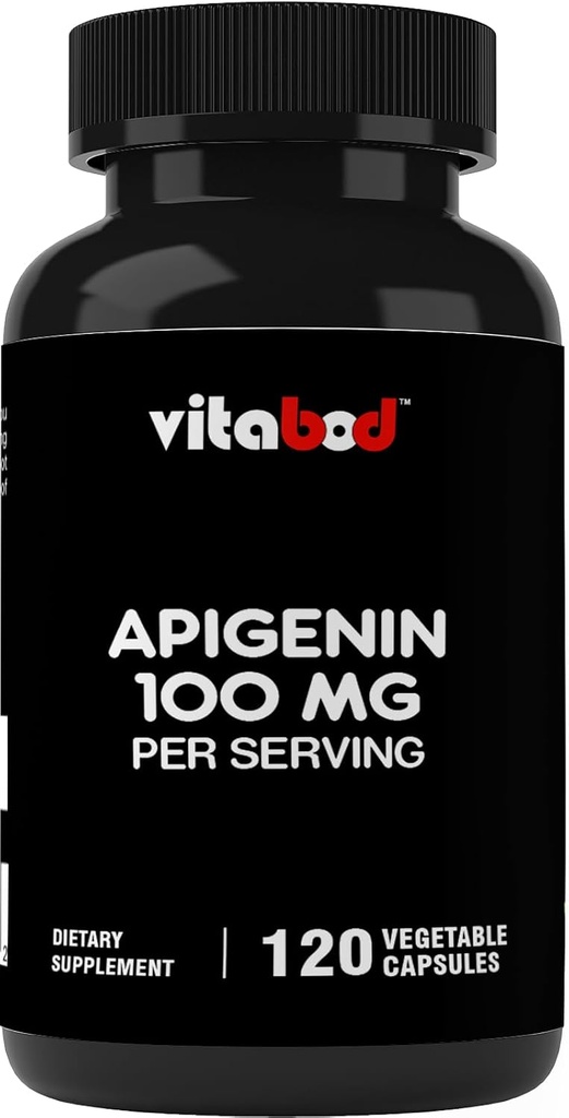 Apigenin 100 mg na serviranje - 120 Rastlinske kapsule - Izvleček surove rastline iz kamilice Cvet - Nenavadno oblikovanje – Aktivni bioflavonoidi in antioksidanti