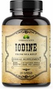 HERBALIUS Jodine tablete – naravni jod iz Sea Kelp – Podporni dodatek za ščitnice za energijo, prebavo, zdravje možganov in kosti – ne-GMO, Gluten-free – 100 kapsul