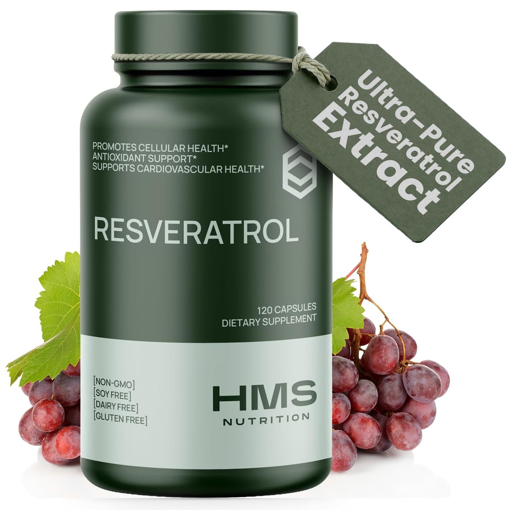 Resveratrol 1400mg 120 Kapsule Visoka jakost Trans-resveratrol z močnimi antioksidanti Acai Grozdno seme zeleni čaj podpira celično in kardiovaskularno zdravje proti staranju