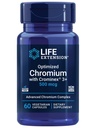 Podaljšek življenja Optimiziran krom s Crominex 3+ 500 μg, Presnova Zdravje, Zdravje, Vegetarian, Gluten Prost, Ne- GMO, 500 μg, 60 Vegetarian kapsule
