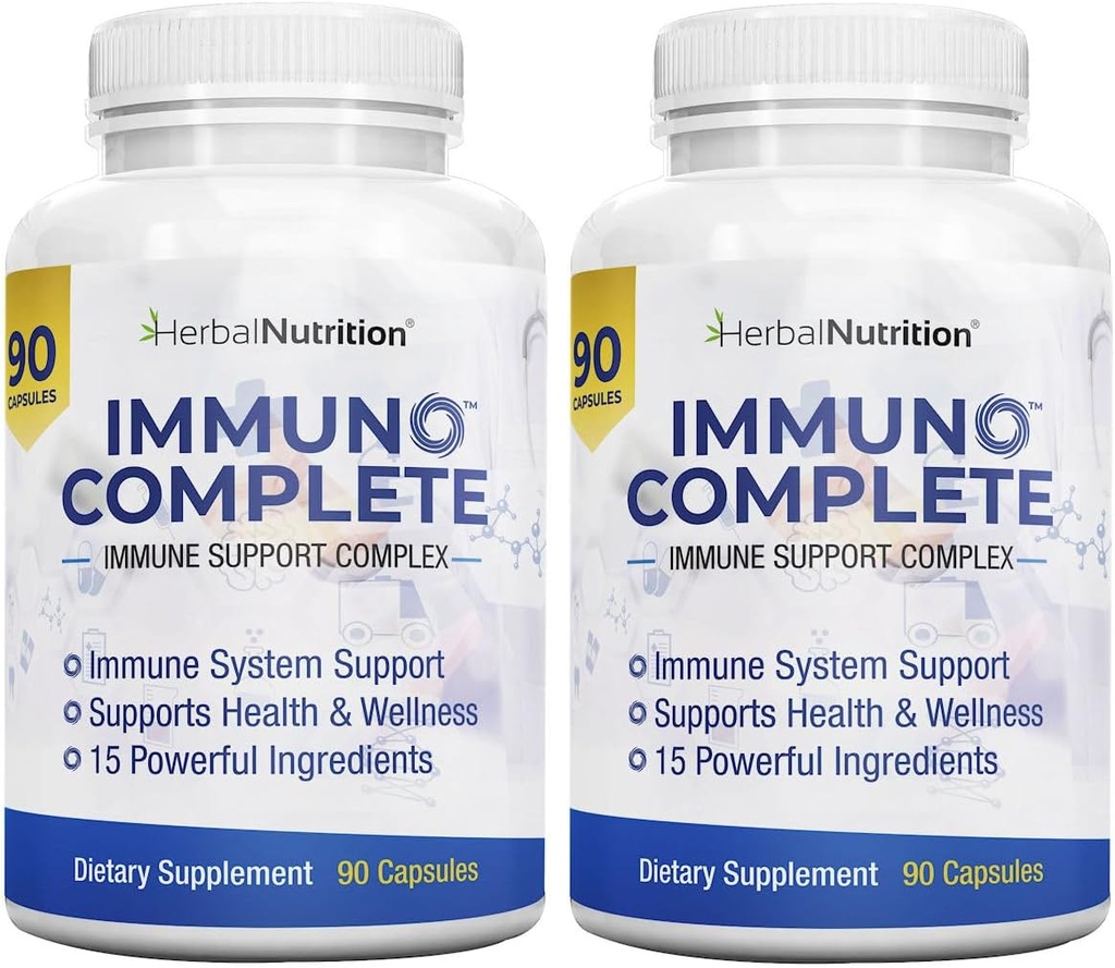 Imuno Popolna Imunska podpora dodatek z vitaminom C, D, cink, magnezij, Bezgove jagode in 10 Več Synergistic Sestavine za Imunsko podporo (2)