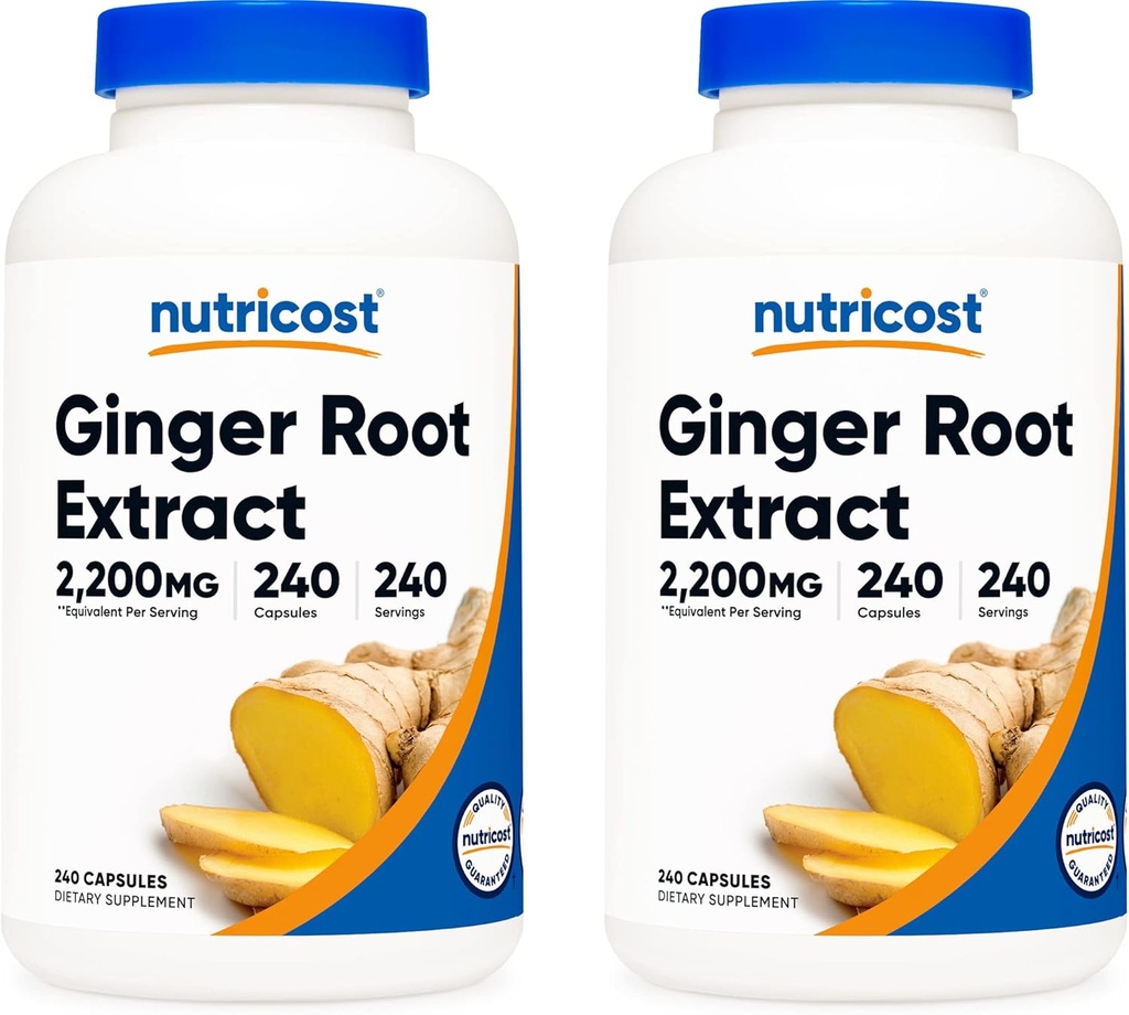 Nutricost ingver Root Extract 550mg, 240 Kapsule (2 steklenici)