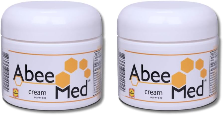 AbeeMed Bee Venom Cream - Naravni Apitoksin z Bee Pollen, Kamilica, Mentol - Bee Venom Joint Cream za mišice, kosti in sklepe, Hitro Relief, Sprains, Sevi - Dodatna moč Formula - 2oz
